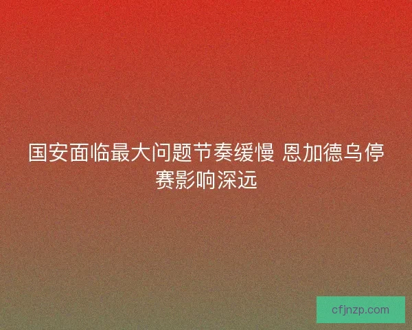 国安面临最大问题节奏缓慢 恩加德乌停赛影响深远