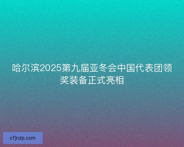 哈尔滨2025第九届亚冬会中国代表团领奖装备正式亮相 哈尔滨2025第九届亚冬会中国代表团领奖装备正式亮相